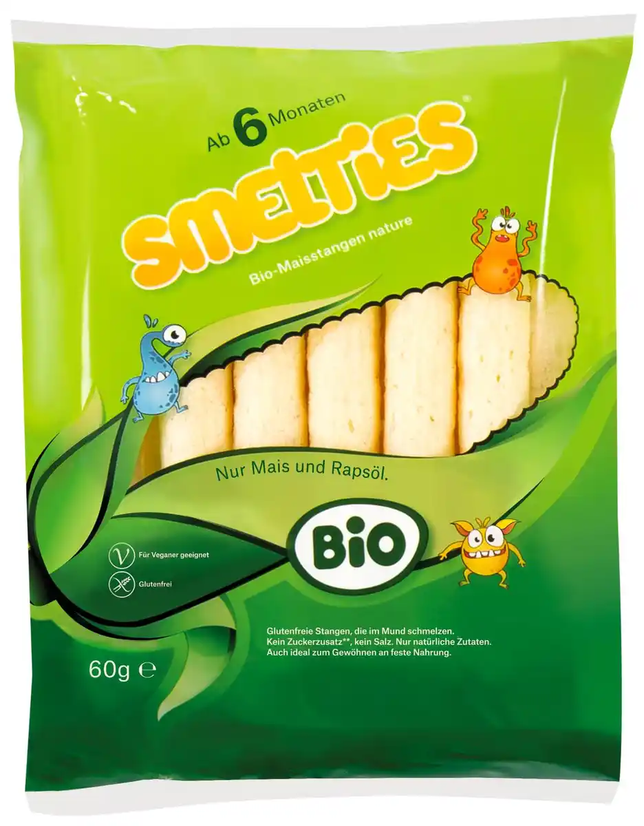 Bild 1 von SMELTIES Bio-Maissnacks, 50 - 60-g-Packg.