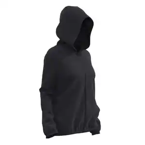 DOMYOS Trainingsjacke mit Kapuze Damen - 100 schwarz