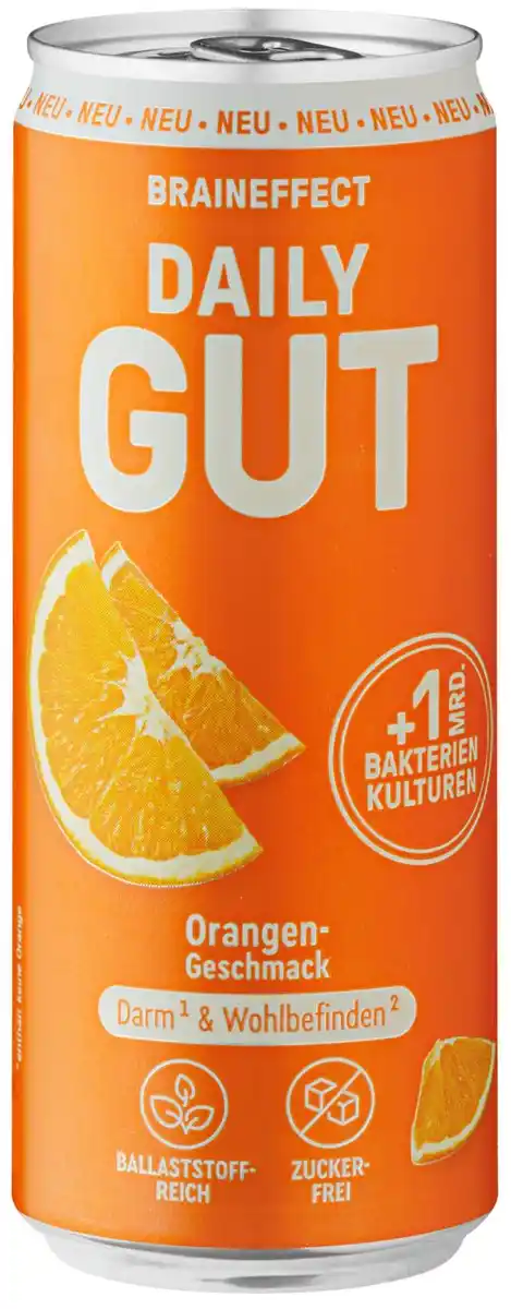 Bild 1 von BRAINEFFECT Daily Gut Limo, 0,33-l-Dose