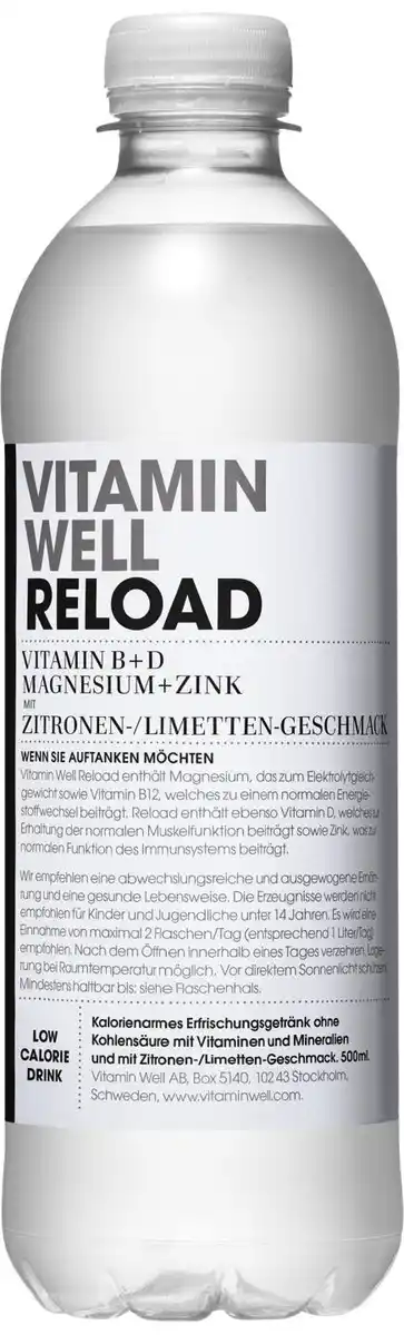Bild 1 von VITAMIN WELL Erfrischungsgetränk, 0,5-l-Fl.