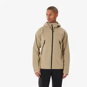 QUECHUA Regenjacke Herren wasserdicht atmungsaktiv Wandern - MH500 beige