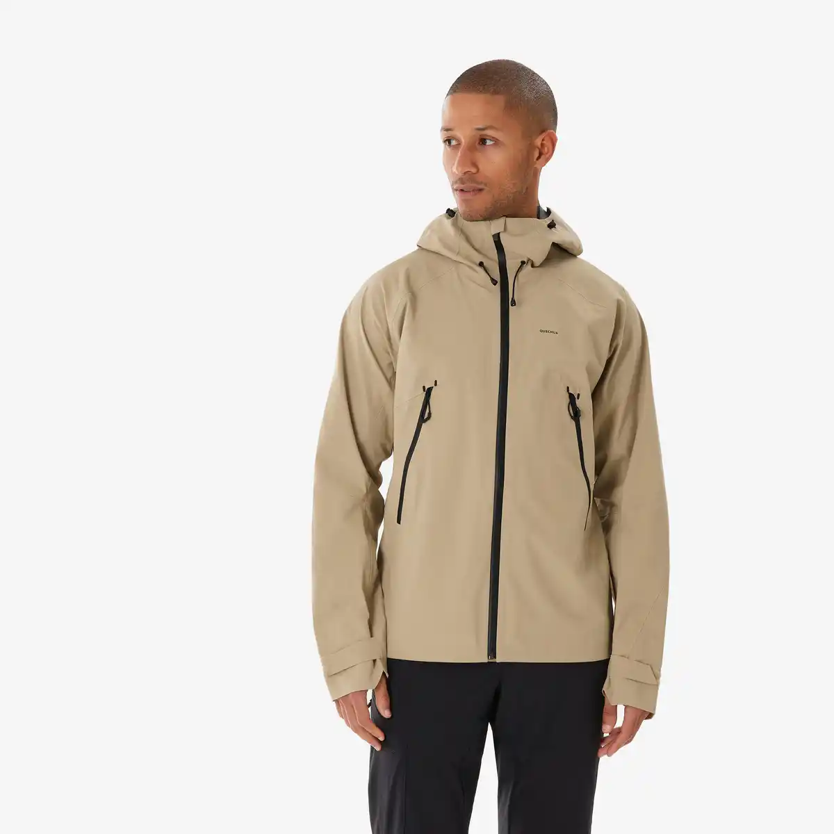 Bild 1 von QUECHUA Regenjacke Herren wasserdicht atmungsaktiv Wandern - MH500 beige