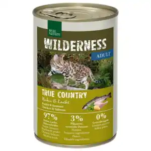 REAL NATURE WILDERNESS Nassfutter Katze, Adult, True Country, Huhn und Lachs 6x400 g