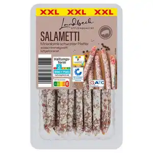 LANDBECK Salametti XXL 200 g, Schwarzer Pfeffer