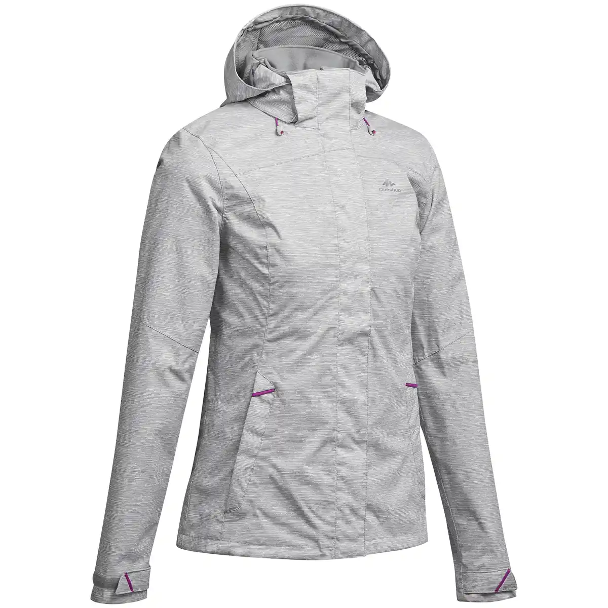 Bild 1 von QUECHUA Regenjacke Damen wasserdicht Wandern - MH100 grau