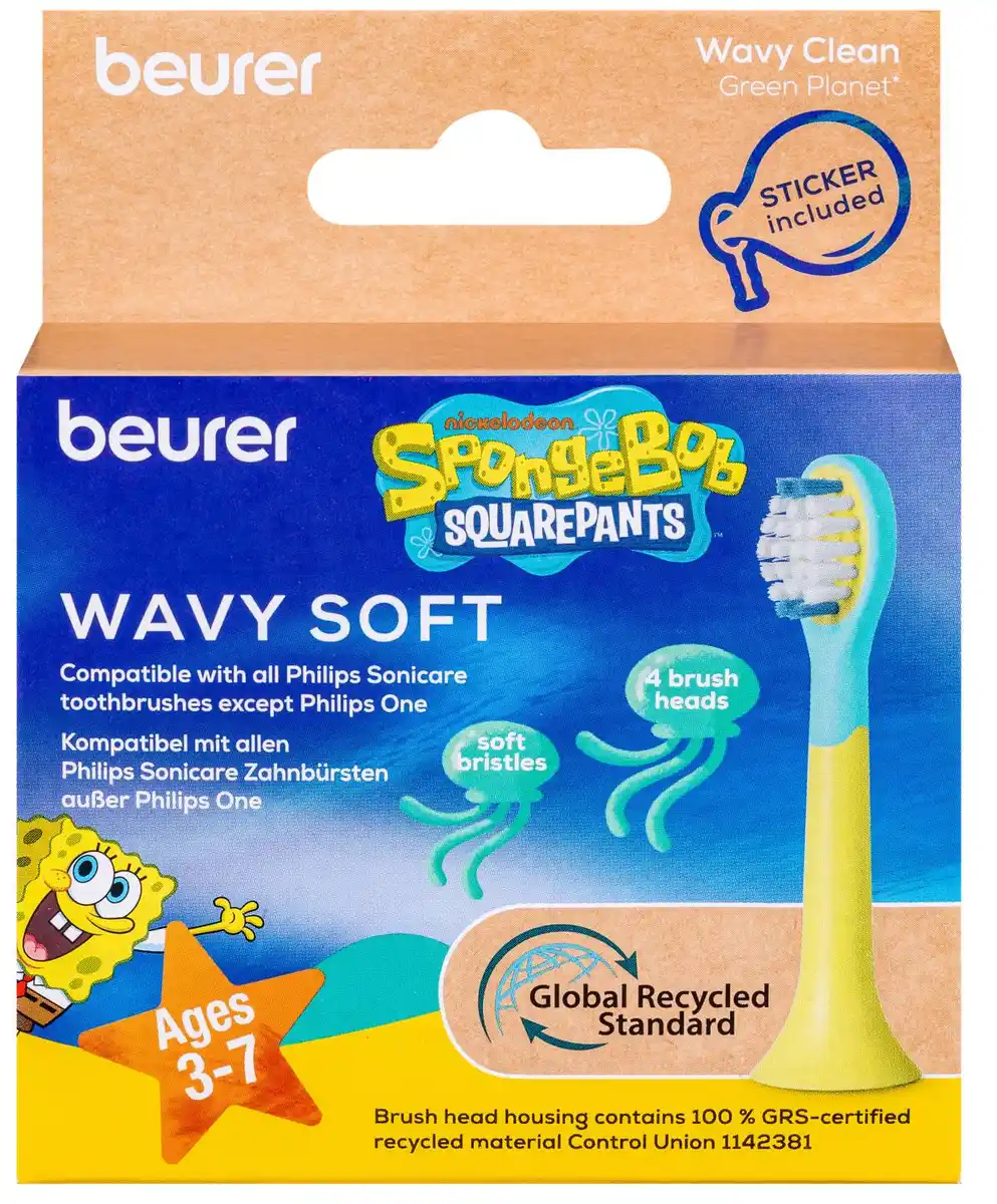Bild 1 von BEURER Zahnbürstenköpfe Wavy Soft »Spongebob Schwammkopf«