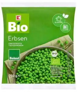 K-BIO Bioland Erbsen oder Karottenmix, 750-g-Beutel