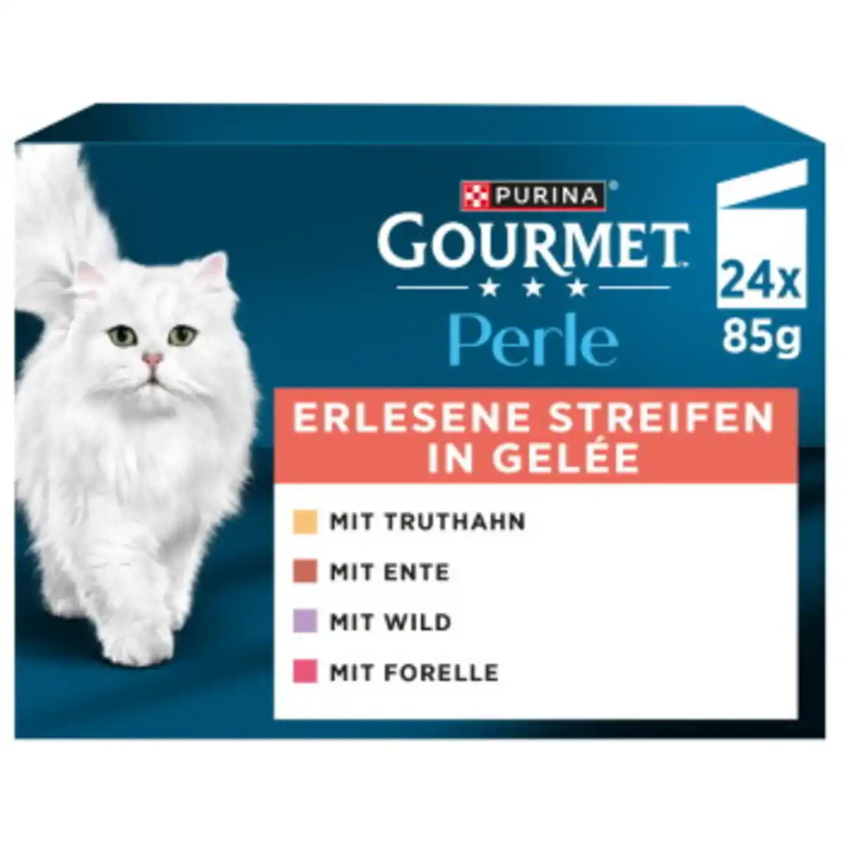 Bild 1 von GOURMET Perle Nassfutter Katze Adult Erlesene Streifen in Gelèe 24x85g