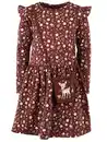 Bild 1 von Mädchen Kleid mit Alloverprint und passendem Täschchen Braun