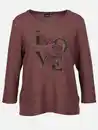 Bild 1 von Damen Flauschshirt mit Strassbesatz Lila