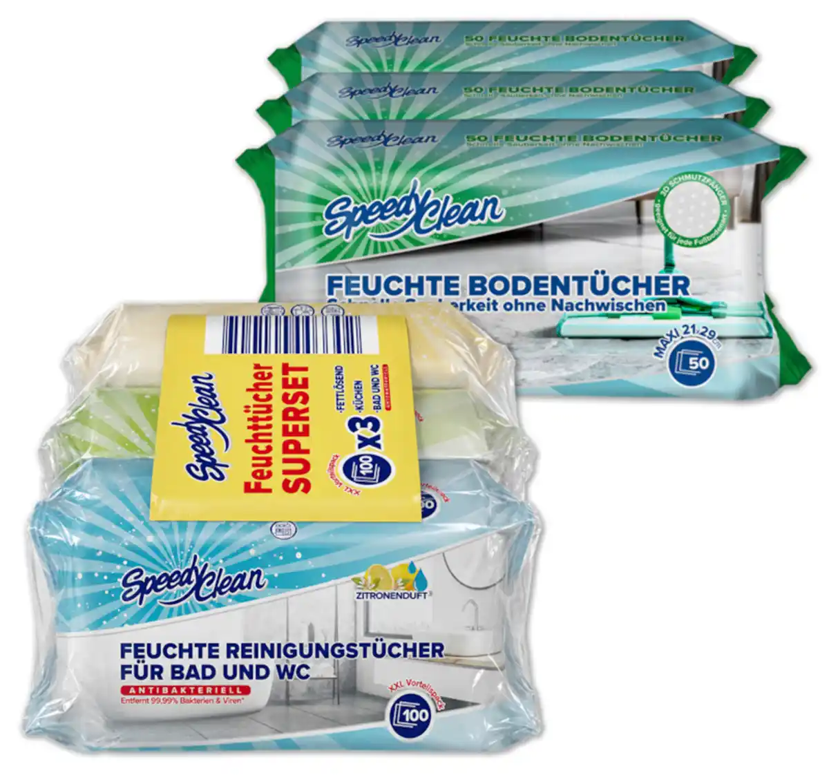 Bild 1 von Feuchte Haushaltstücher oder feuchte Bodentücher im XXL-Sparpack*
