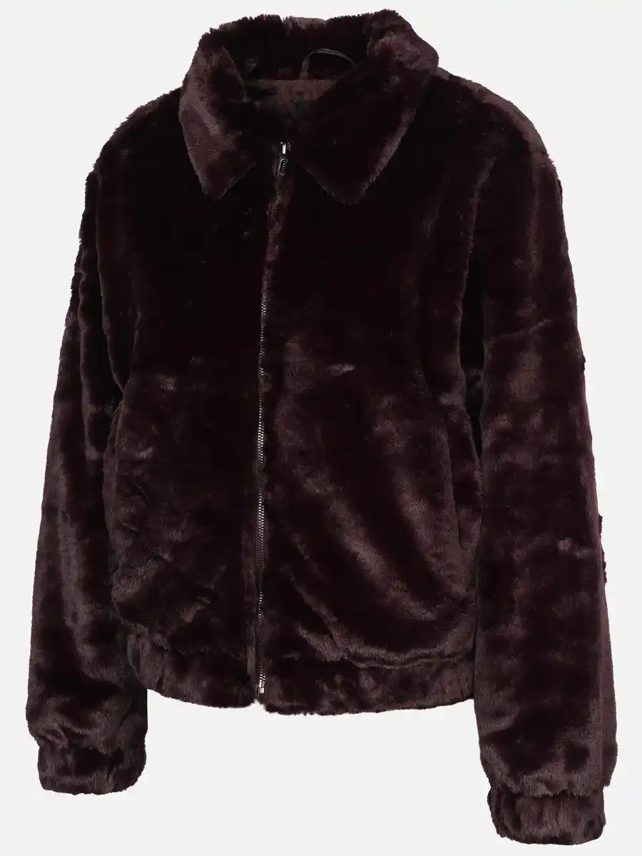 Bild 3 von Damen Kunstfell Jacke in kurzer Form Rot