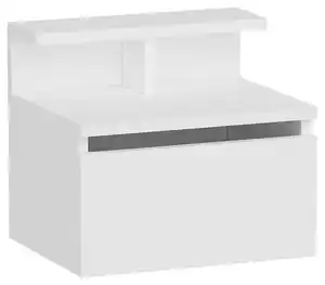 Nachttisch Hades ca. 39,8x35x31,6 cm Weiß, Weiß