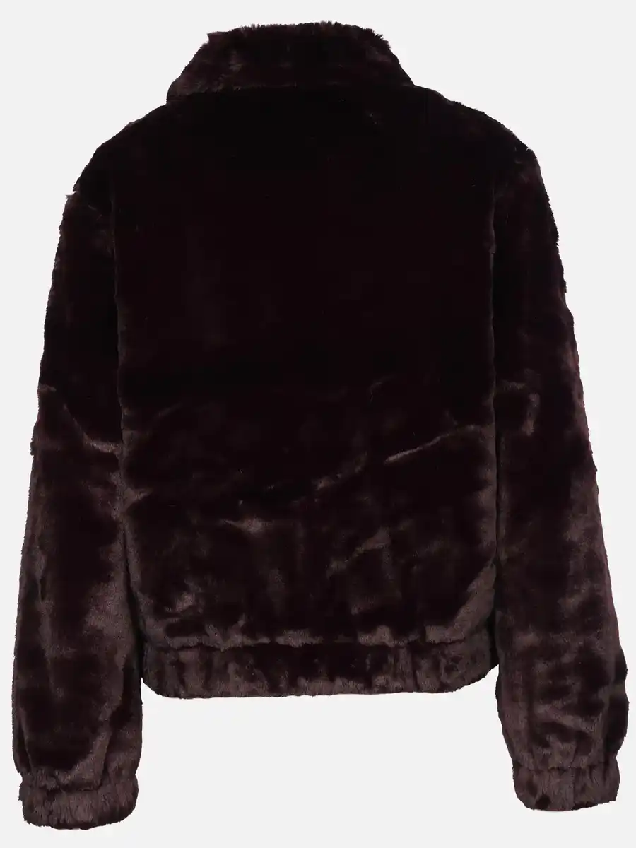 Bild 2 von Damen Kunstfell Jacke in kurzer Form Rot
