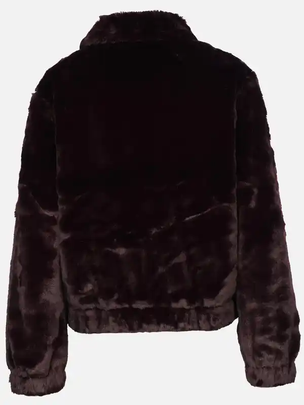 Bild 2 von Damen Kunstfell Jacke in kurzer Form Rot