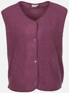 Damen Teddy Weste Lila