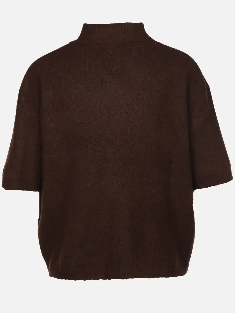 Bild 2 von Damen Strickjacke mit kurzen Ärmeln Braun