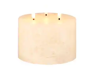 XXL-LED-Echtwachskerze 3D-Flackereffekt