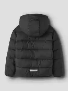 Jungen Steppjacke mit abnehmbarer Kapuze Schwarz