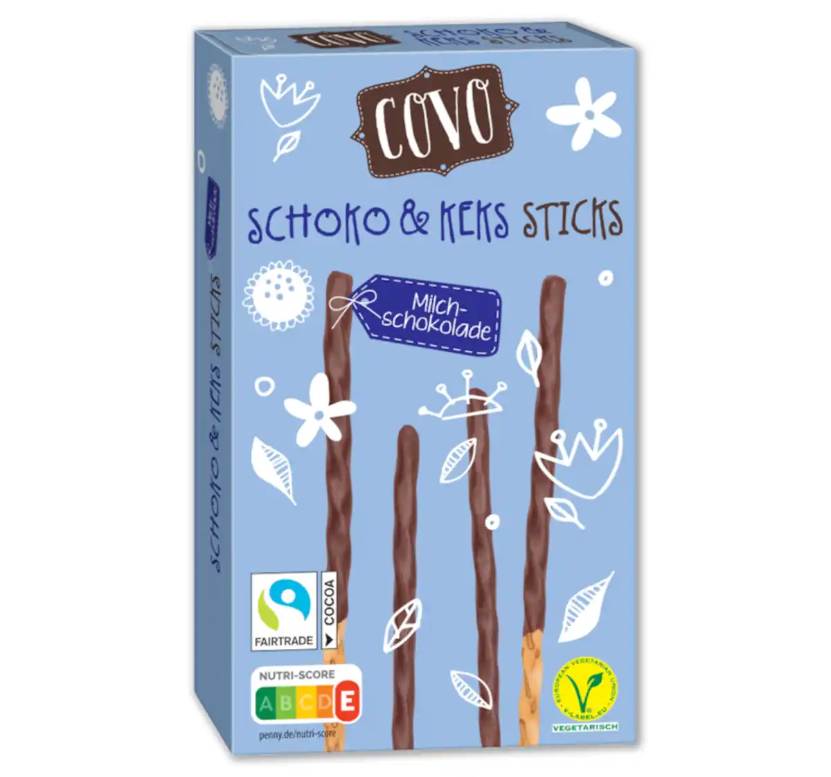 Bild 1 von COVO Schoko Keks-Sticks