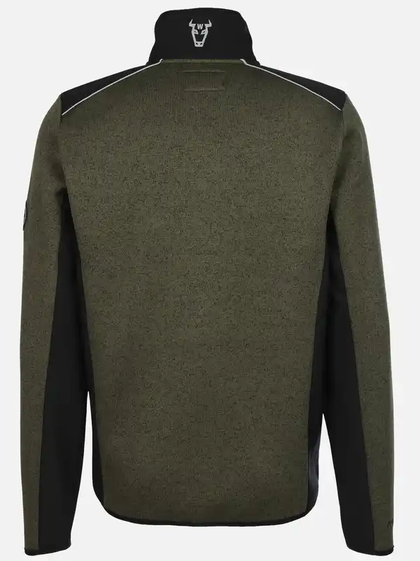 Bild 2 von Herren Strickfleecejacke mit vielen Details Oliv