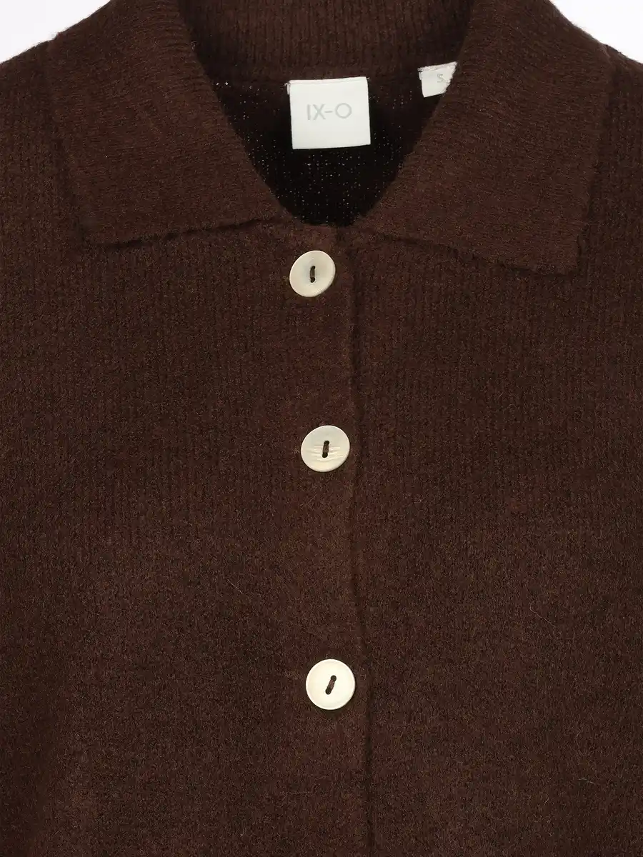 Bild 3 von Damen Strickjacke mit kurzen Ärmeln Braun