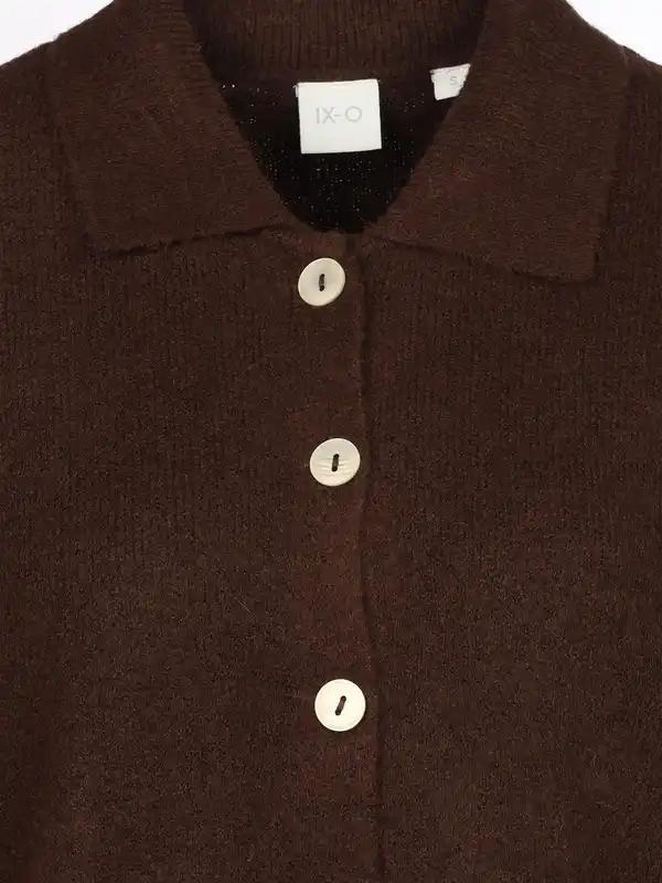 Bild 3 von Damen Strickjacke mit kurzen Ärmeln Braun