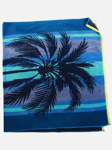 Strandtuch mit Palmen 86x160cm Blau