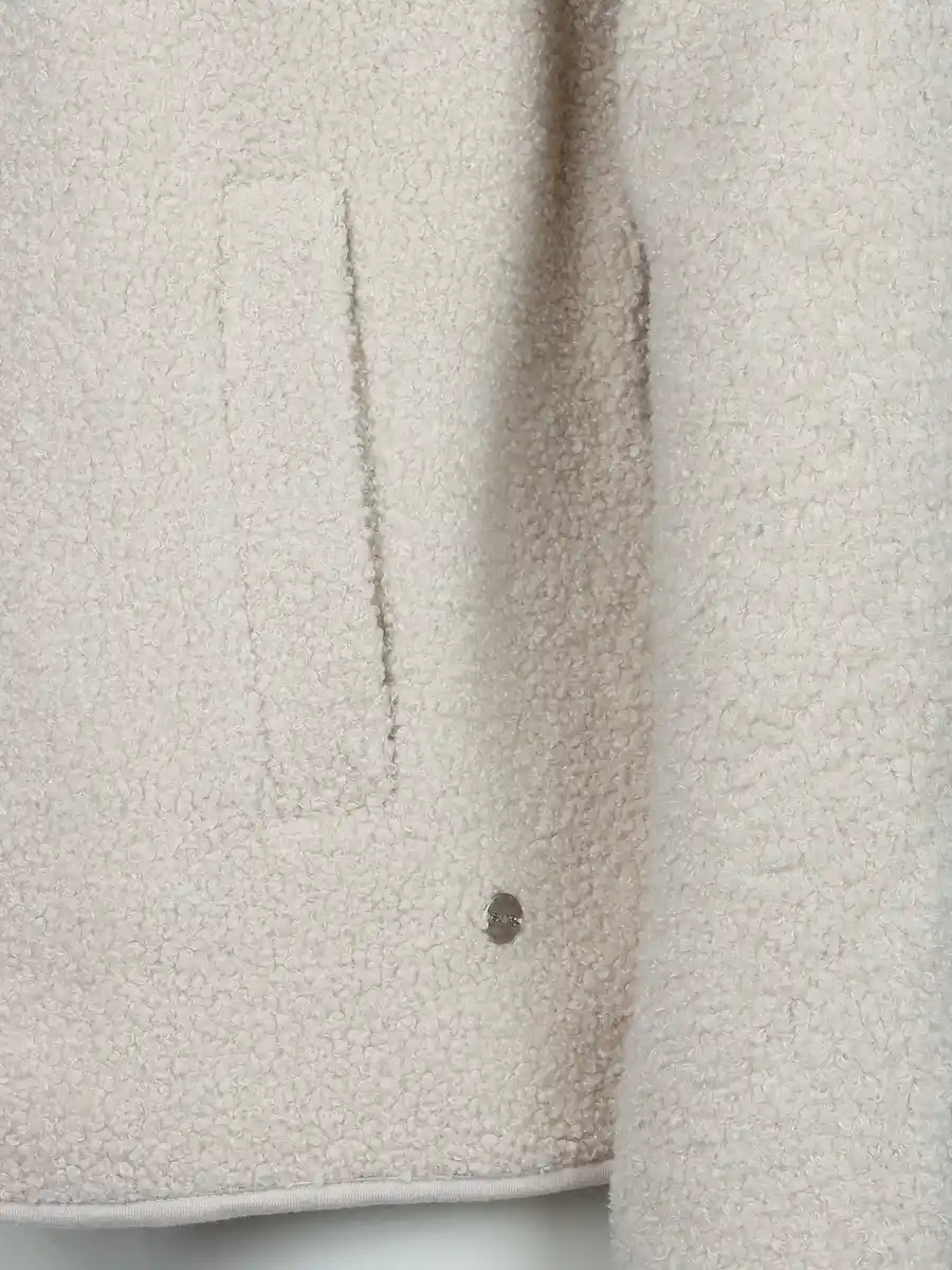 Bild 3 von Damen Teddyfleece-Cardigan mit Kapuze Beige