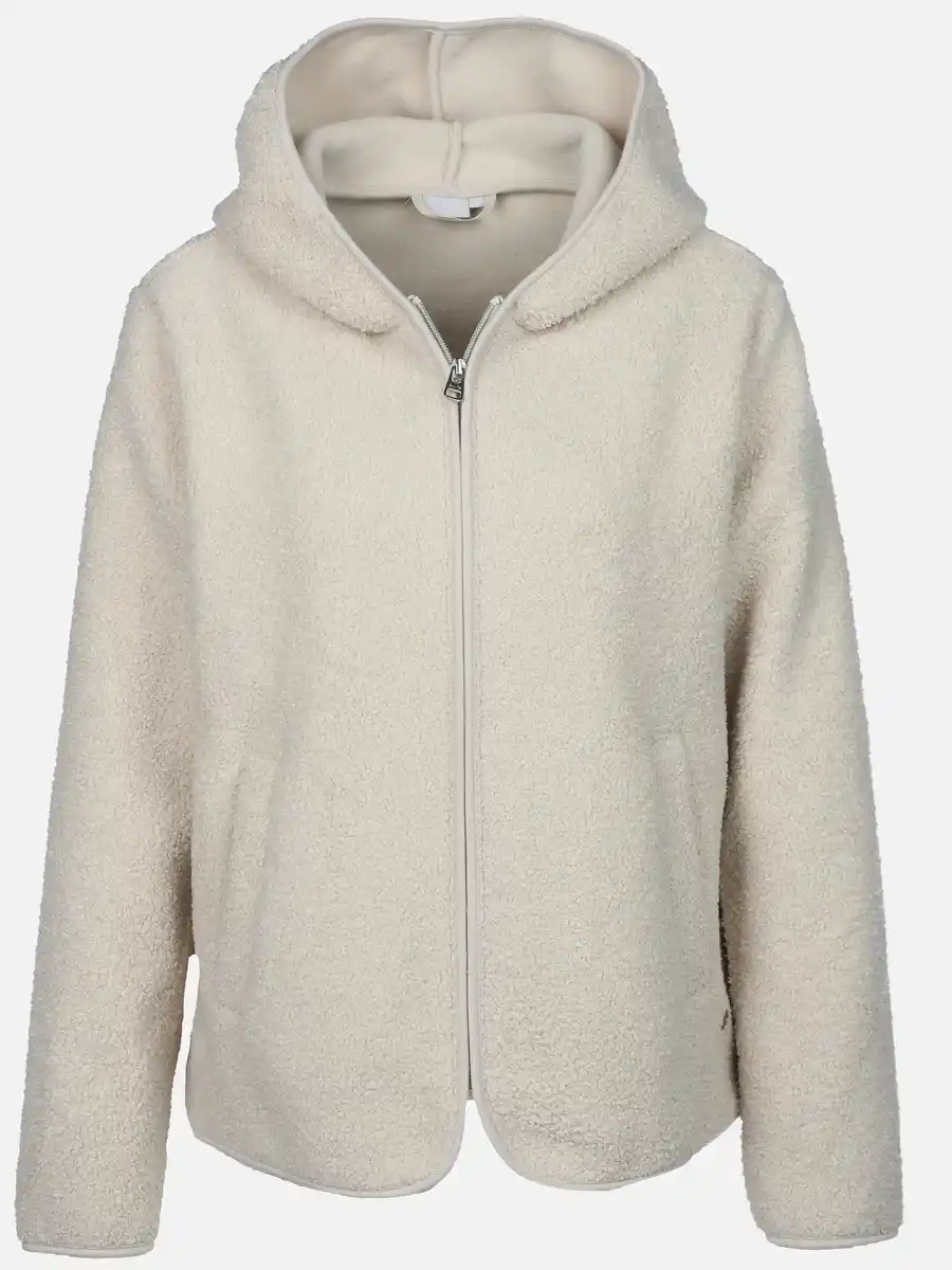 Bild 1 von Damen Teddyfleece-Cardigan mit Kapuze Beige