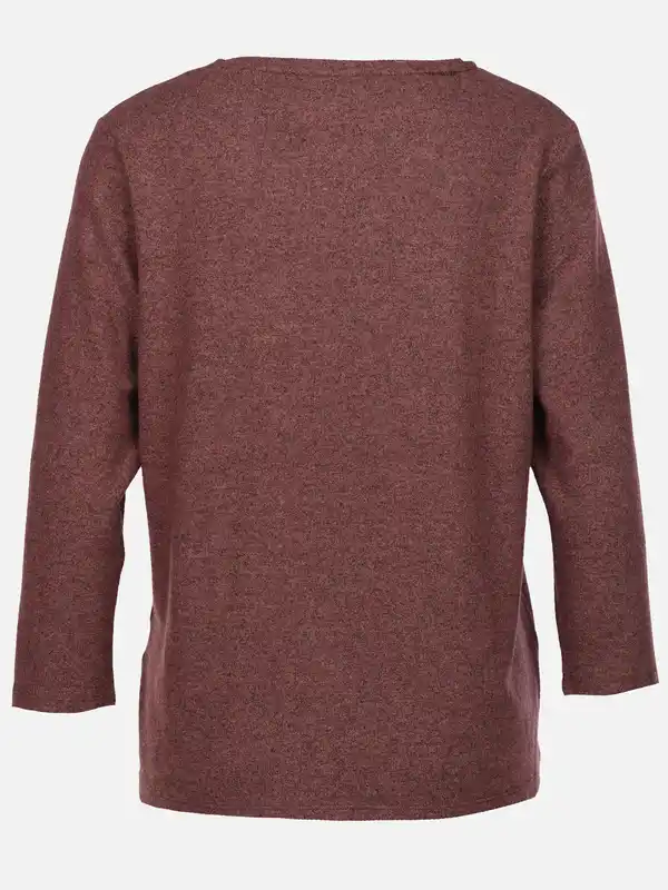 Bild 2 von Damen Flauschshirt mit Strassbesatz Lila