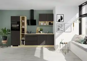 Küchenblock IKZ mit Geräten ca. 280 cm Braun, Braun