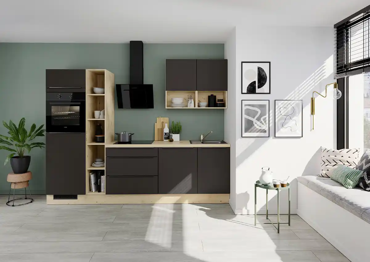Bild 1 von Küchenblock IKZ mit Geräten ca. 280 cm Braun, Braun