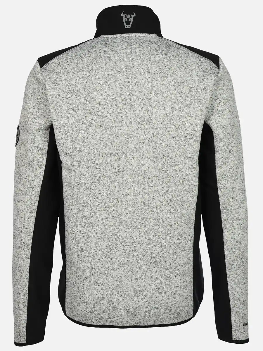 Bild 2 von Herren Strickfleecejacke mit vielen Details Grau
