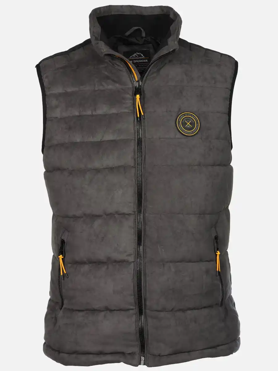 Bild 1 von Herren Steppweste in Velour Optik Grau