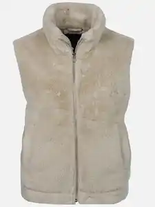 Damen Kunstfellweste Beige