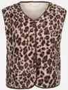 Bild 1 von Damen Teddyfleece Weste mit Leoprint Weiß