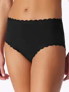 Damen Midislips im 2er Pack Schwarz