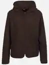 Bild 1 von Damen Teddyfleece-Cardigan mit Kapuze Braun