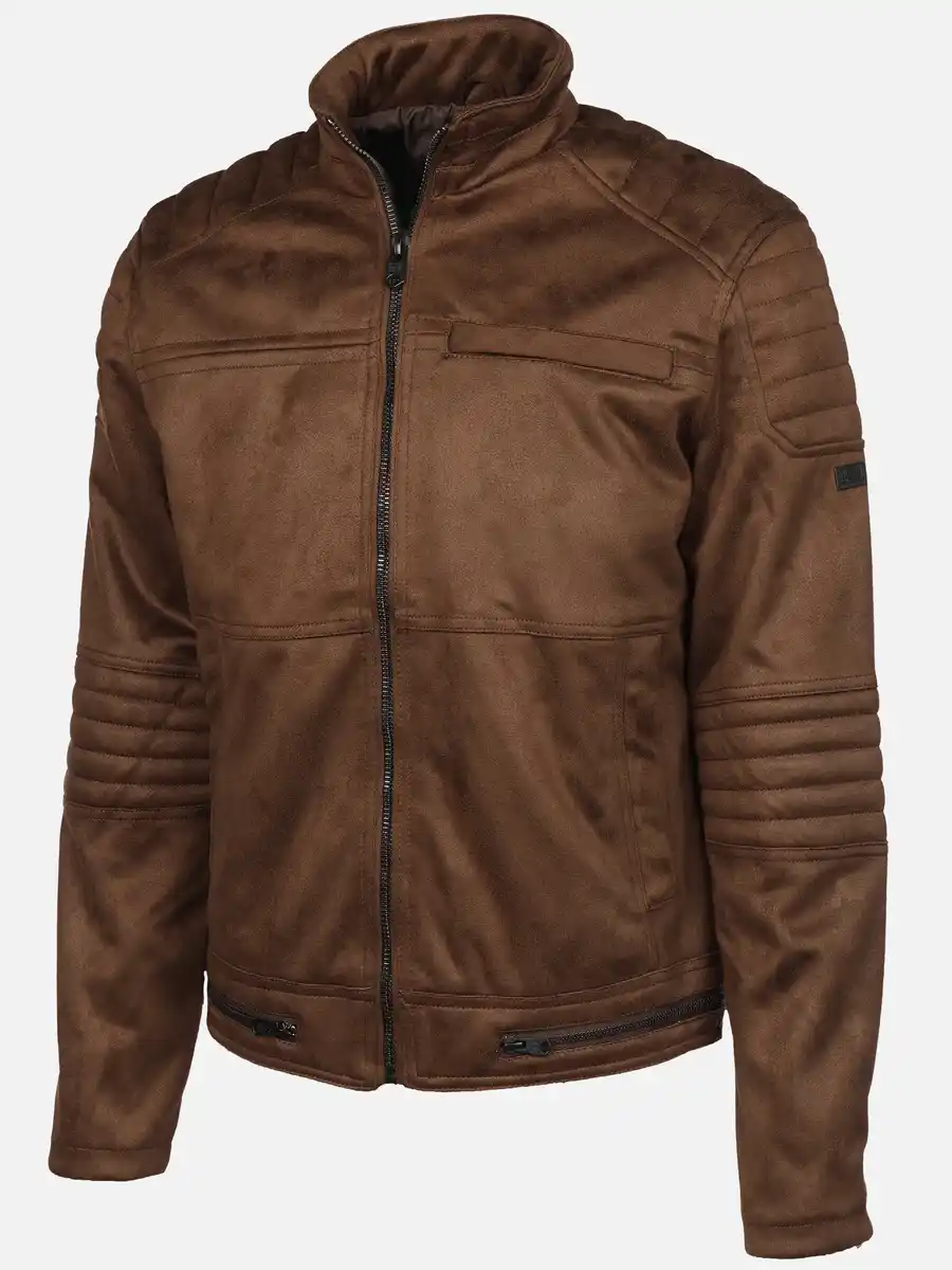 Bild 3 von Herren Bikerjacke in Velouroptik Braun