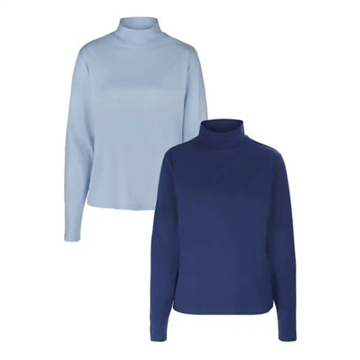 Bild 1 von UP2FASHION WOMEN Damen Langarmshirt 2er-Set, Marineblau/Blau, S 36/38