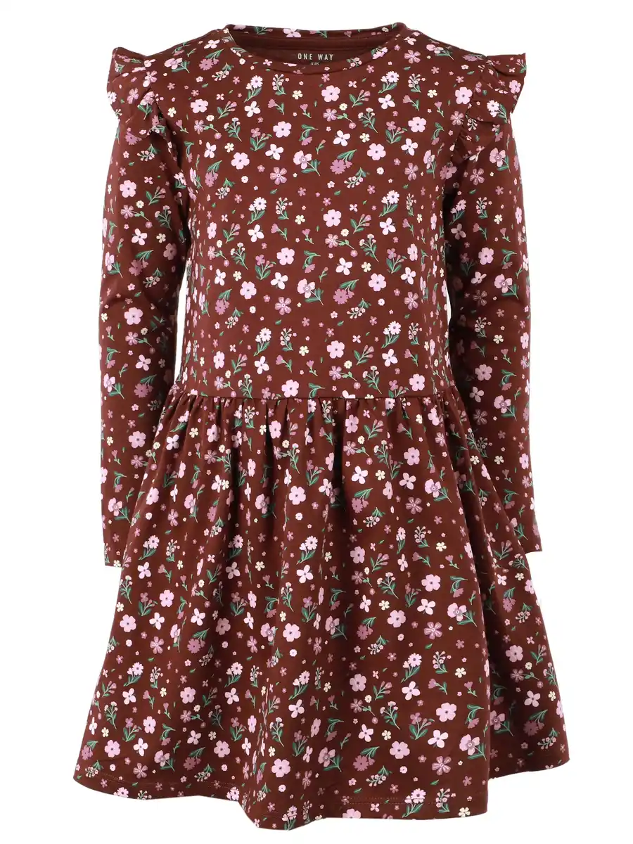 Bild 3 von Mädchen Kleid mit Alloverprint und passendem Täschchen Braun