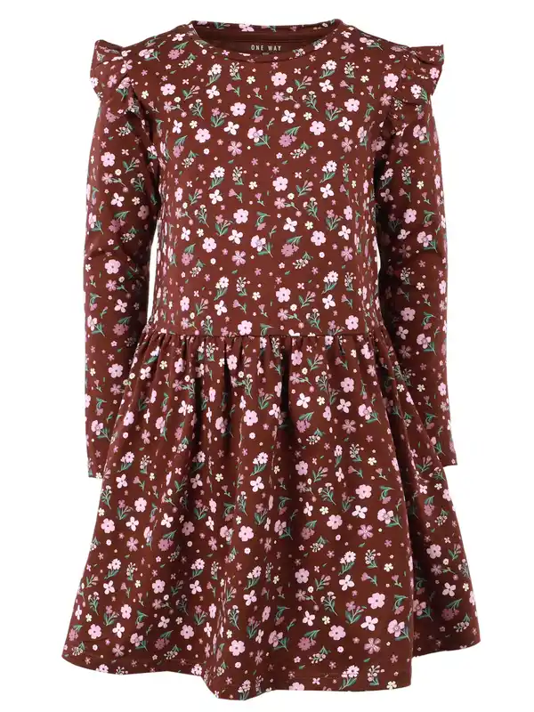 Bild 3 von Mädchen Kleid mit Alloverprint und passendem Täschchen Braun