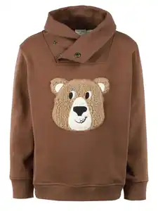 Jungen Sweatshirt mit Bären-Applikation Braun