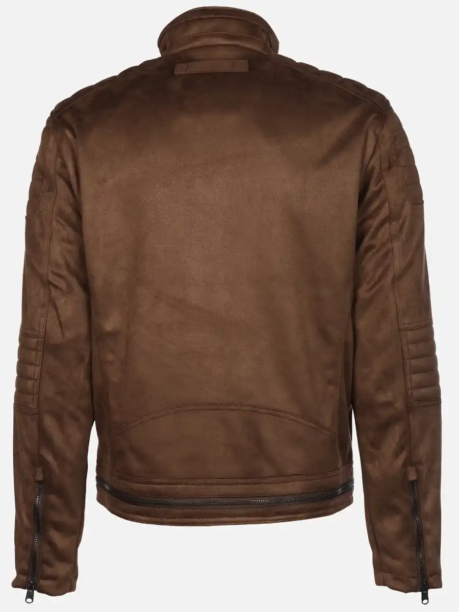 Bild 2 von Herren Bikerjacke in Velouroptik Braun