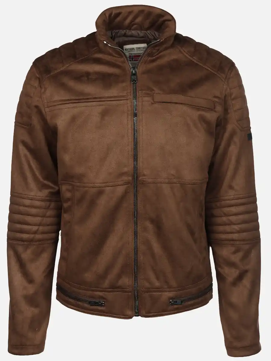 Bild 1 von Herren Bikerjacke in Velouroptik Braun