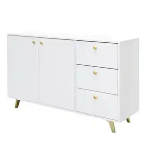 Masseno Kommode, Weiß, Holzwerkstoff, 140x86x41 cm, Wohnzimmer, Kommoden & Sideboards, Kommoden