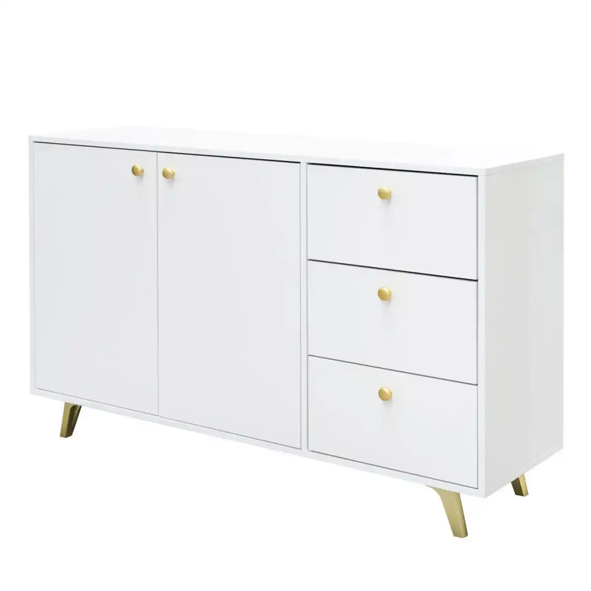 Bild 1 von Masseno Kommode, Weiß, Holzwerkstoff, 140x86x41 cm, Wohnzimmer, Kommoden & Sideboards, Kommoden