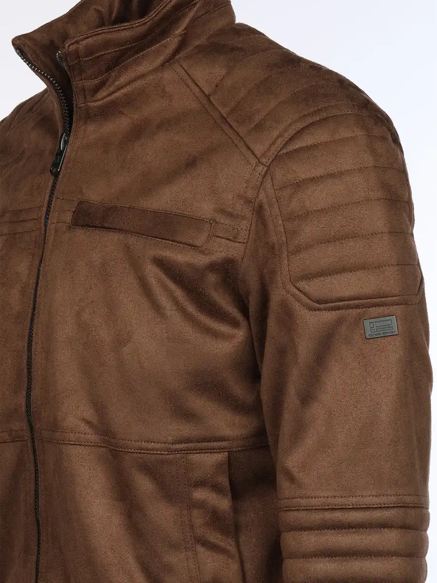 Bild 4 von Herren Bikerjacke in Velouroptik Braun