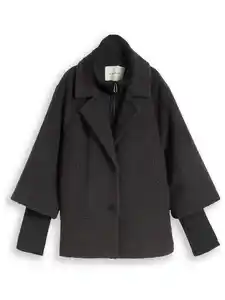Damen Cape Jacke im 2-in-1-Look Grau